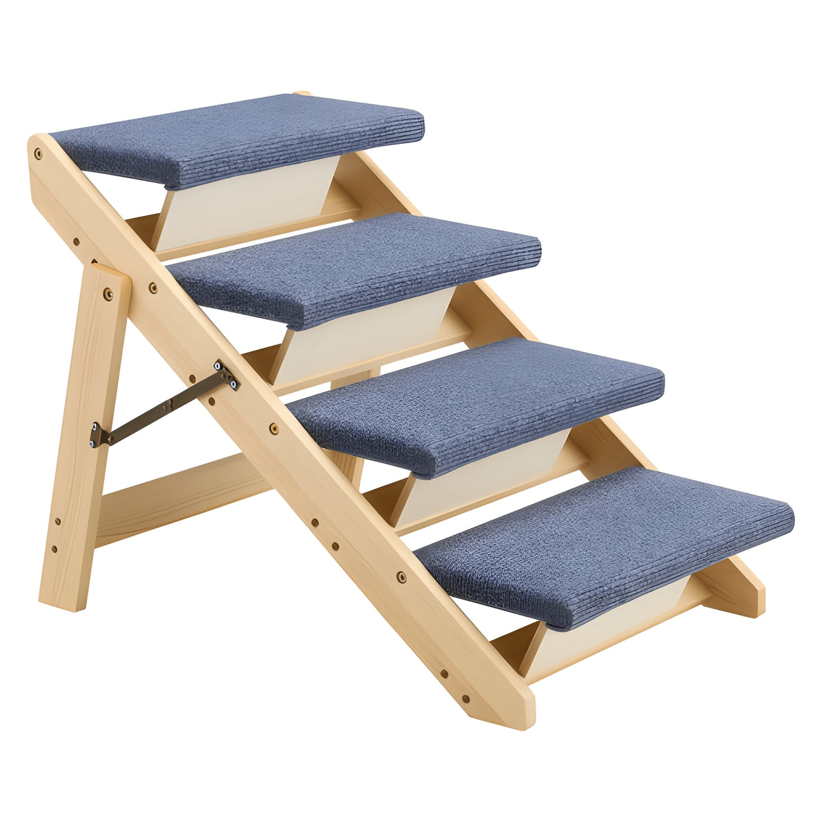 4-Step Wooden Pet Stairs