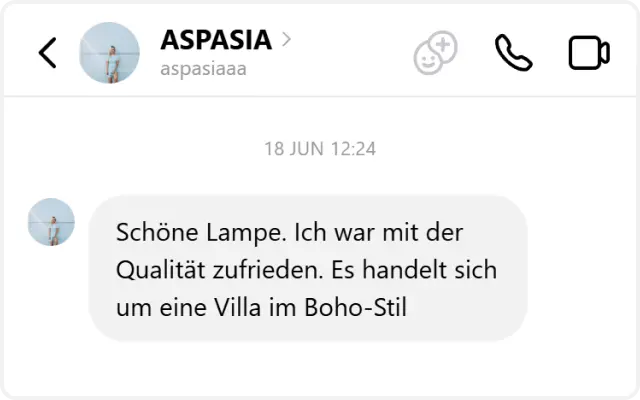 Customer testimonial