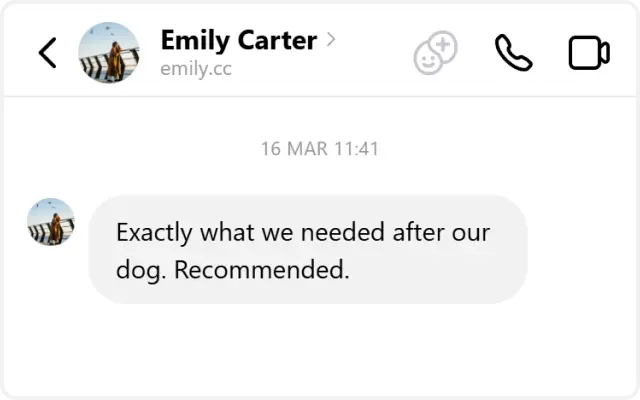 Customer testimonial