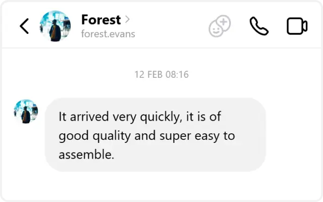 Customer testimonial