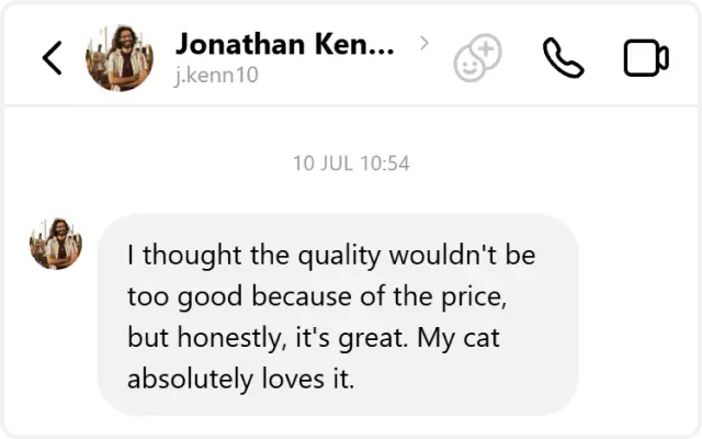 Customer testimonial