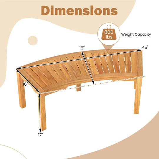 Curved Bench | Beige